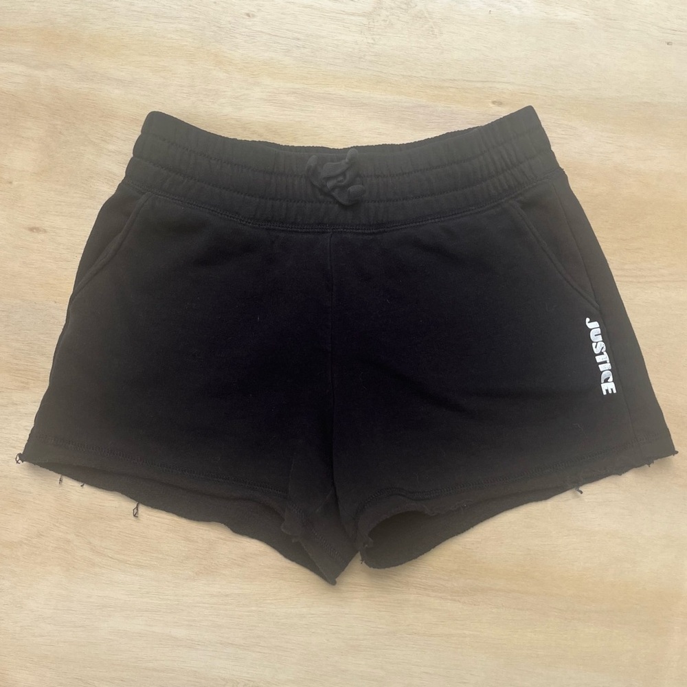 Kids Girls Justice Black Shorts Size Medium